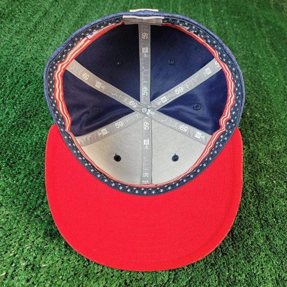 New Era Los Angeles Dodgers 59FIFTY Stars & Stripes July 4th Fitted Size 7 1/4 - Picture 8 of 11